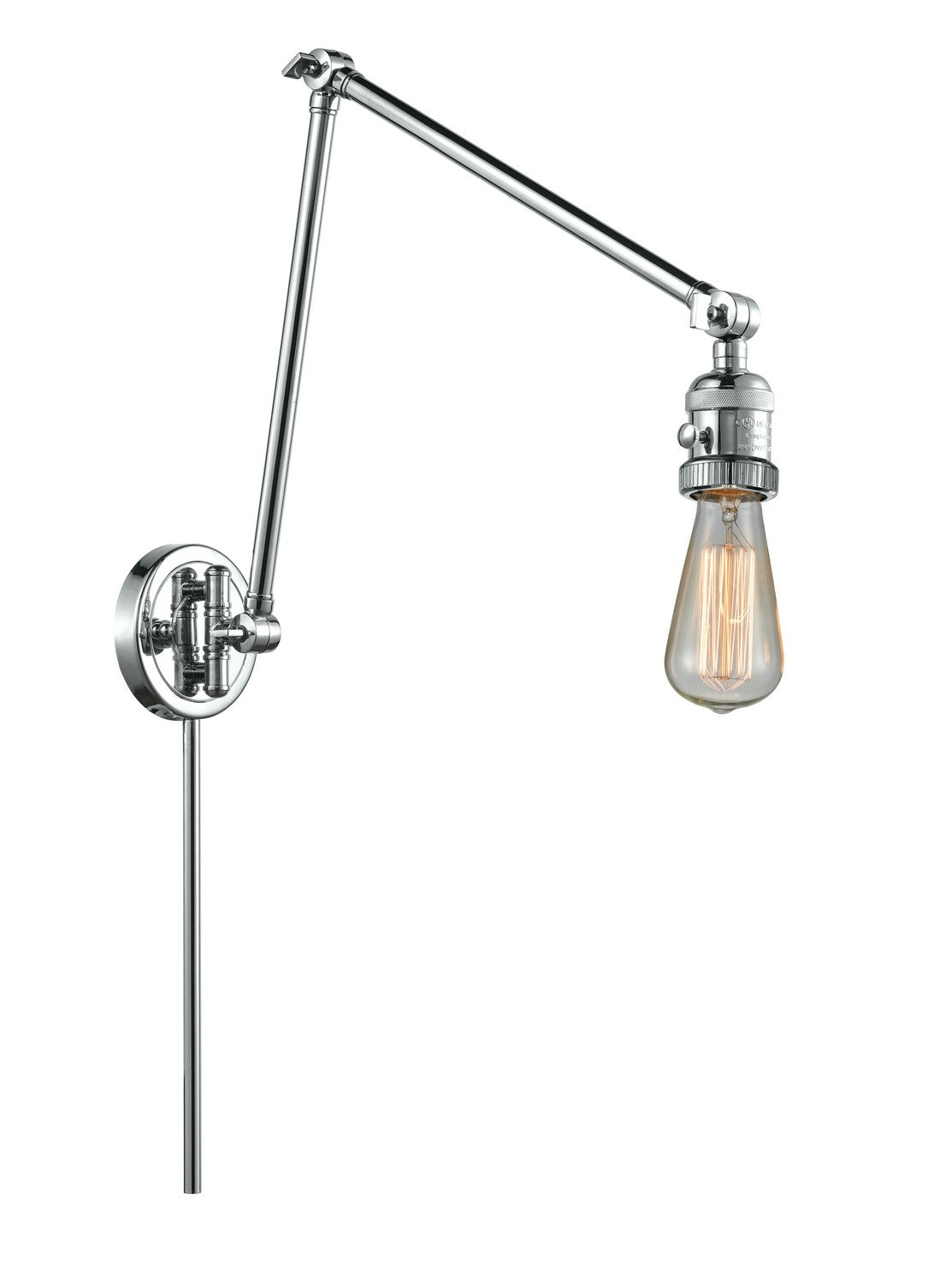 Innovations - 238-PC - One Light Swing Arm Lamp - Franklin Restoration - Polished Chrome