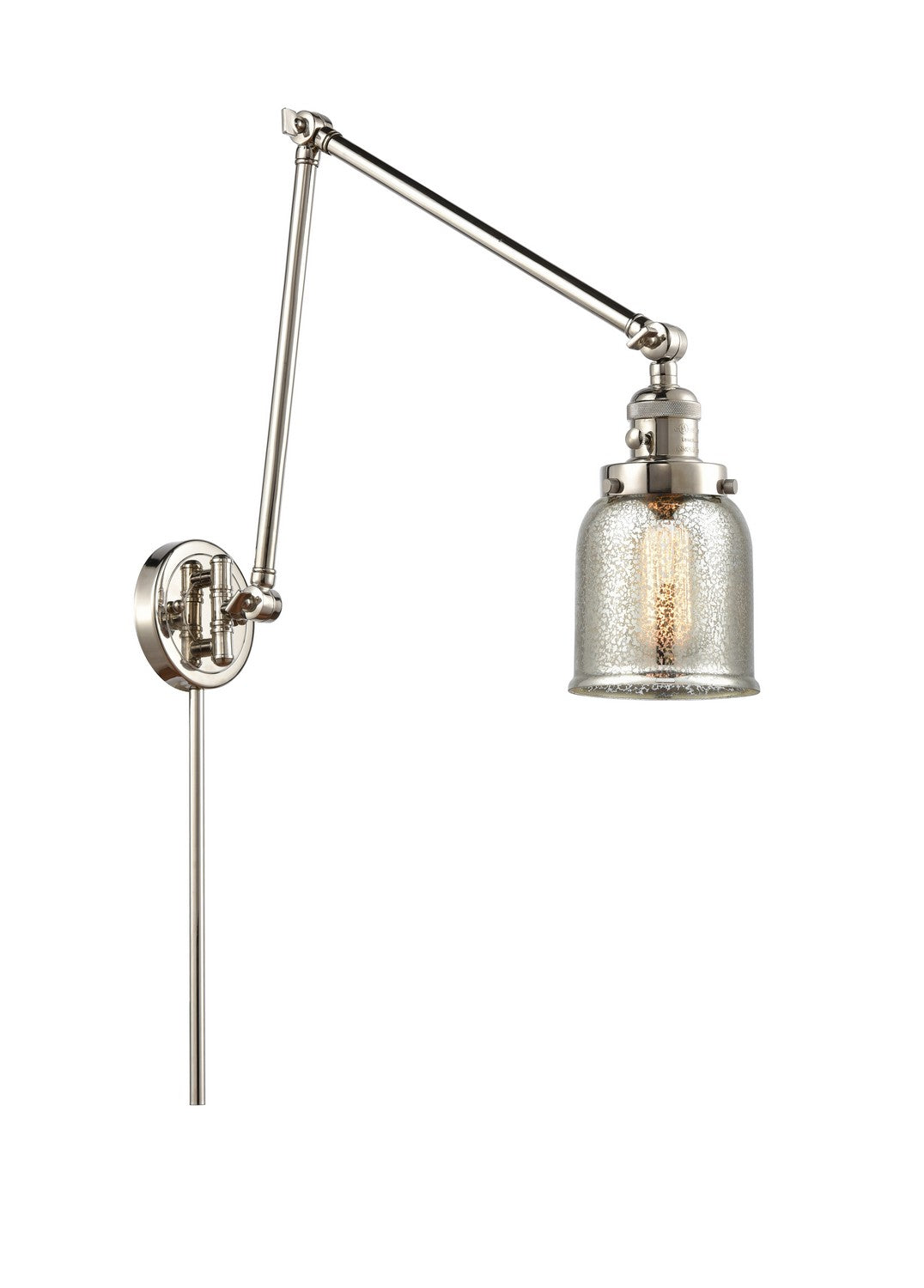 Innovations - 238-PN-G58 - One Light Swing Arm Lamp - Franklin Restoration - Polished Nickel