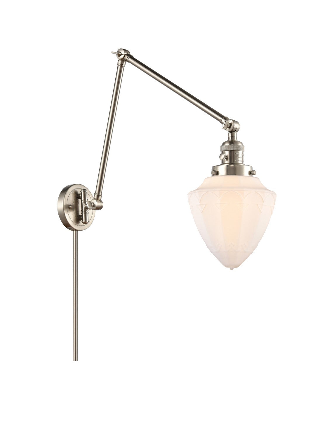 Innovations - 238-SN-G661-7 - One Light Swing Arm Lamp - Franklin Restoration - Brushed Satin Nickel