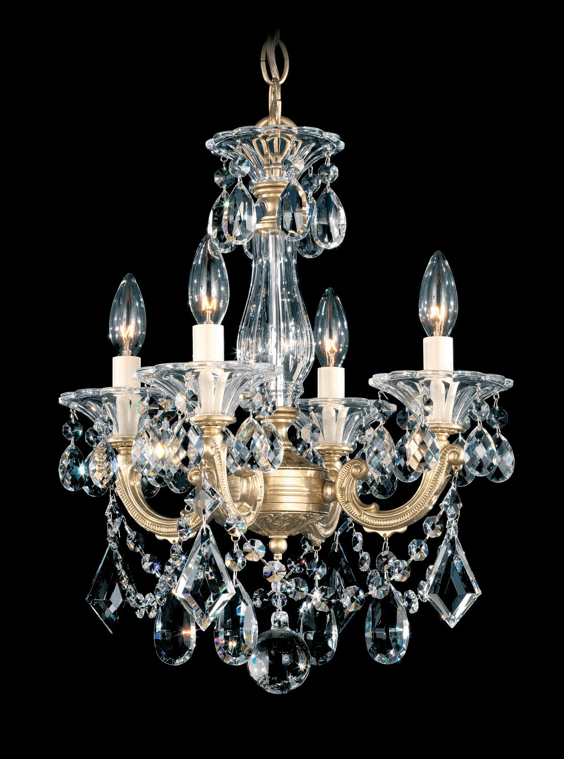 Schonbek - 5344-27 - Four Light Chandelier - La Scala - Parchment Gold
