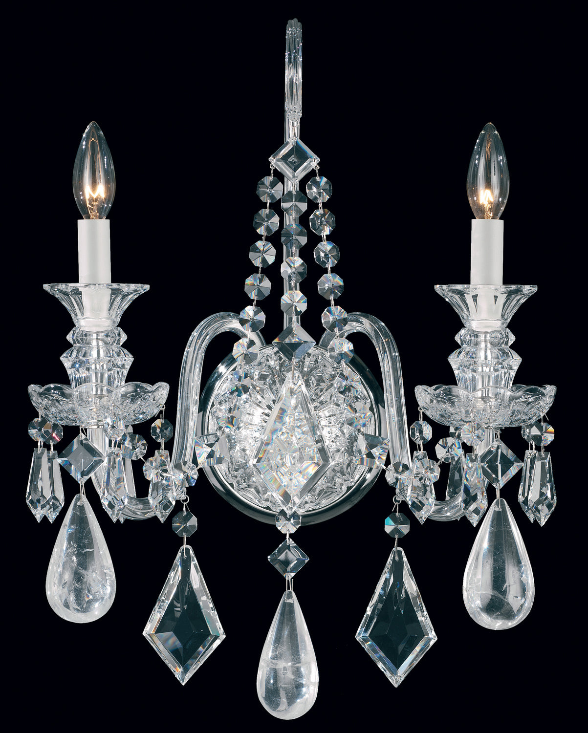 Schonbek - 5502AM - Two Light Wall Sconce - Hamilton Rock Crystal - Polished Silver