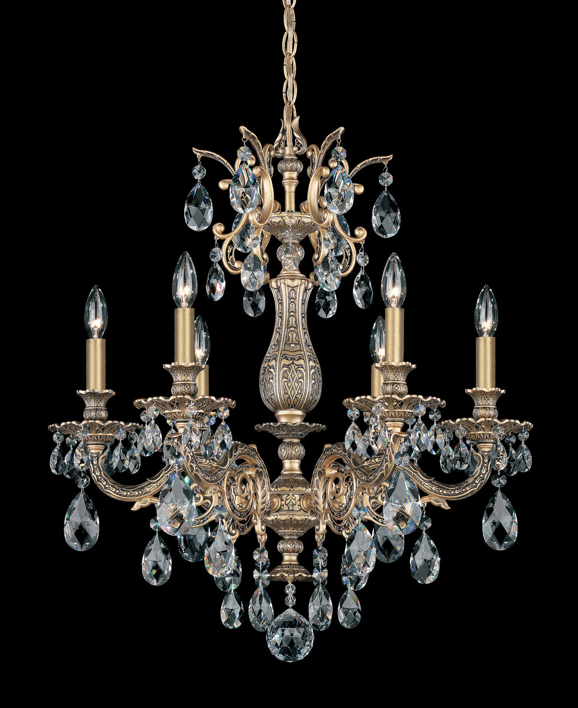 Schonbek - 5676-22H - Six Light Chandelier - Milano - Heirloom Gold