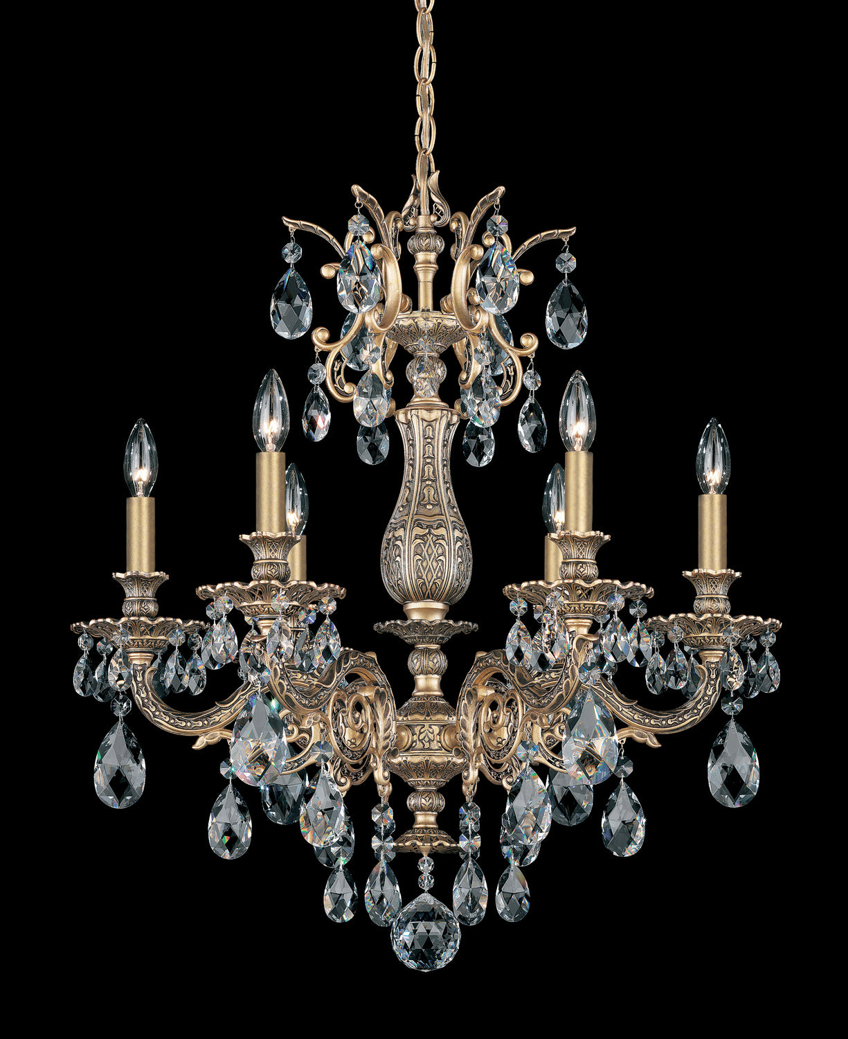 Schonbek - 5676-22H - Six Light Chandelier - Milano - Heirloom Gold