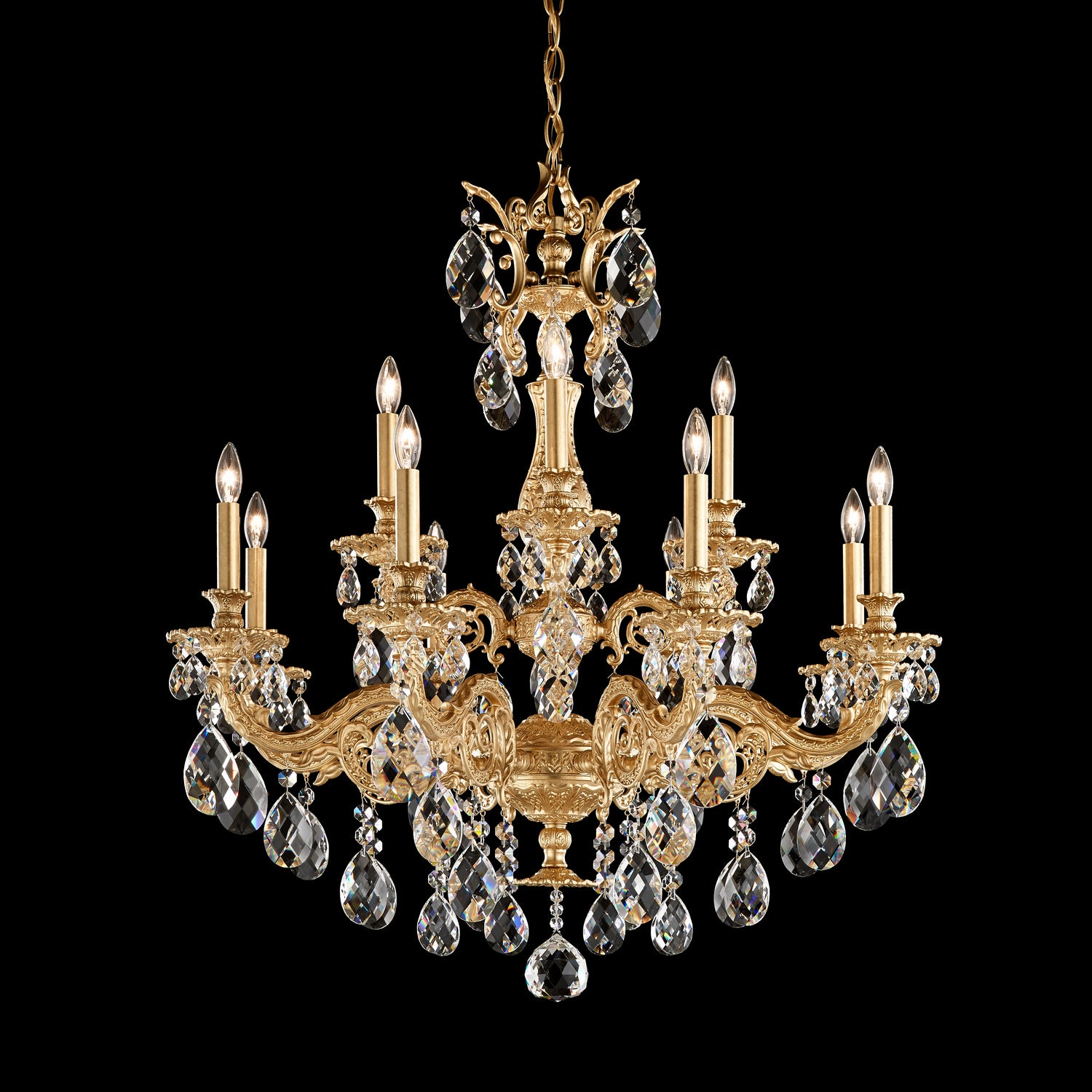 Schonbek - 5682-76S - 12 Light Chandelier - Milano - Heirloom Bronze