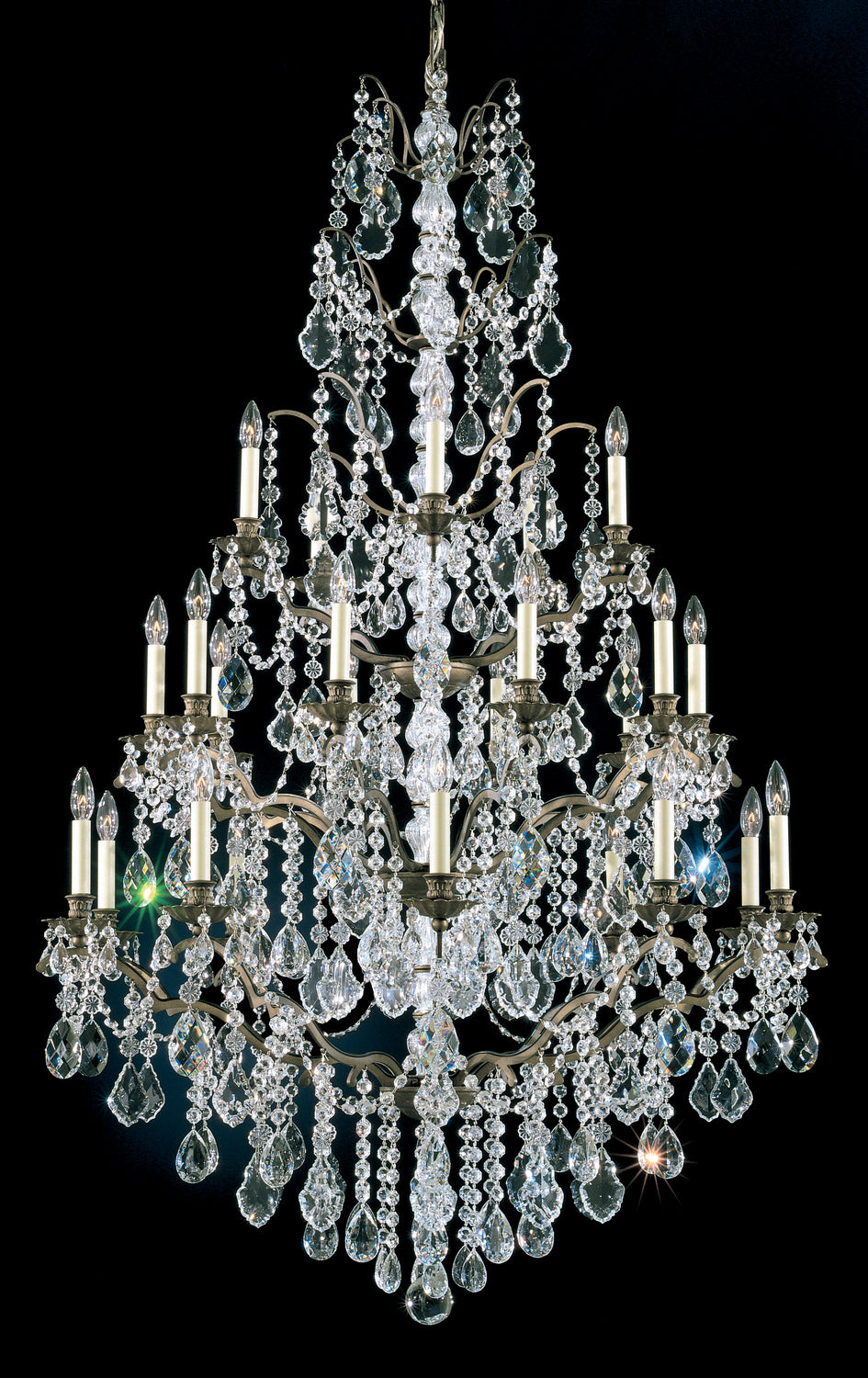 Schonbek - 5782-48H - 25 Light Chandelier - Bordeaux - Antique Silver