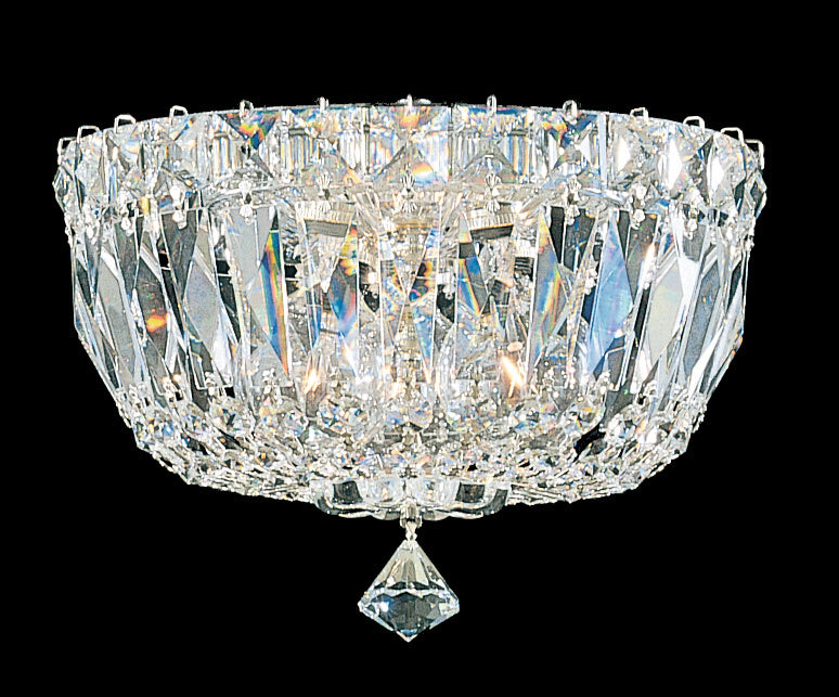 Schonbek - 5890-40R - Three Light Semi-Flush Mount - Petit Crystal Deluxe - Polished Silver