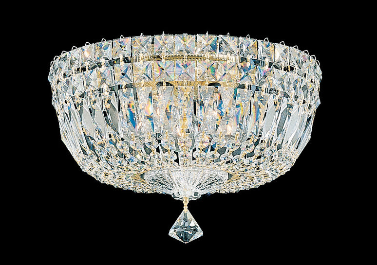 Schonbek - 5892-40R - Five Light Semi-Flush Mount - Petit Crystal Deluxe - Polished Silver