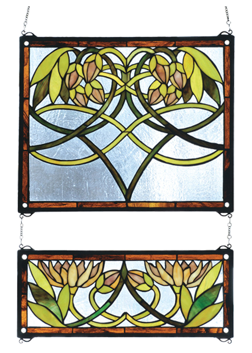 Meyda Tiffany - 27233 - Window - Waterlily - Craftsman Brown