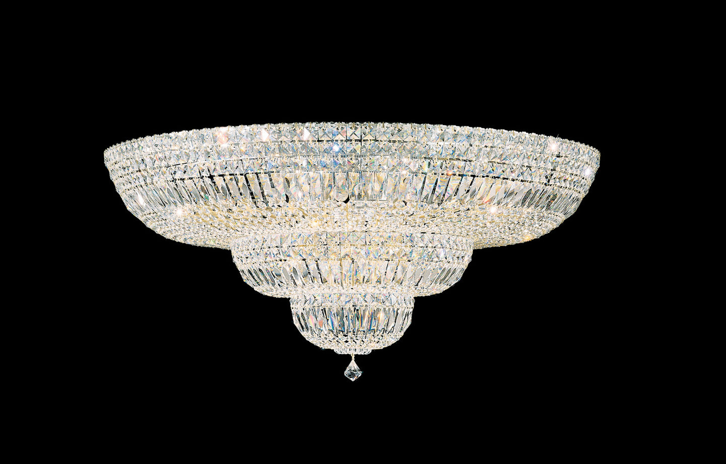 Schonbek - 5896-40R - 27 Light Semi-Flush Mount - Petit Crystal Deluxe - Polished Silver