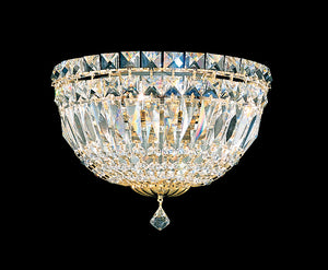 Schonbek - 6600-40R - Three Light Wall Sconce - Petit Crystal Deluxe - Polished Silver