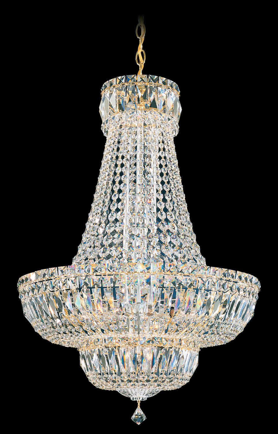Schonbek - 6616-40R - 20 Light Pendant - Petit Crystal Deluxe - Polished Silver