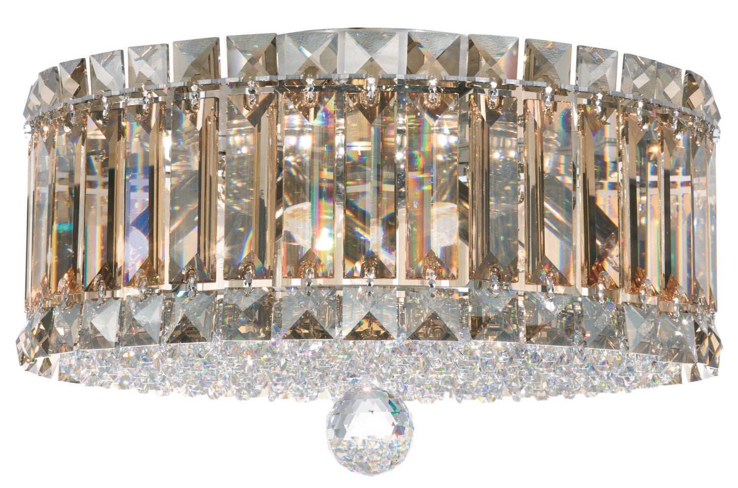 Schonbek - 6694R - Four Light Flush Mount - Plaza - Polished Stainless Steel