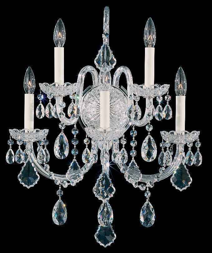 Schonbek - 6806-40H - Five Light Wall Sconce - Olde World - Polished Silver