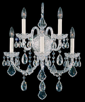 Schonbek - 6806-40R - Five Light Wall Sconce - Olde World - Polished Silver