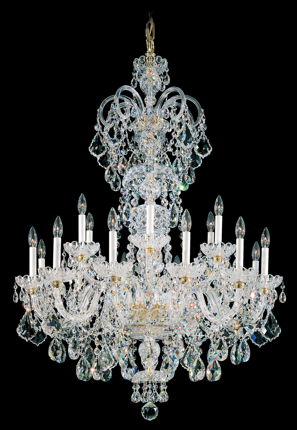 Schonbek - 6815-40H - 23 Light Chandelier - Olde World - Polished Silver