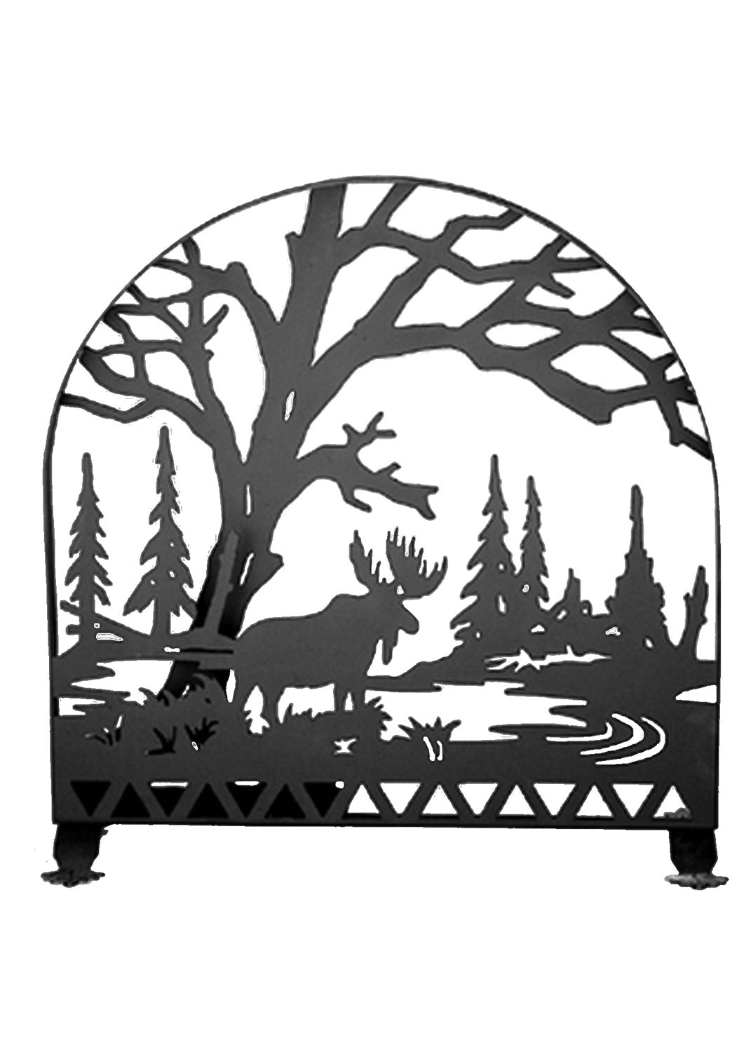 Meyda Tiffany - 23365 - Fireplace Screen - Moose Creek - Textured Black