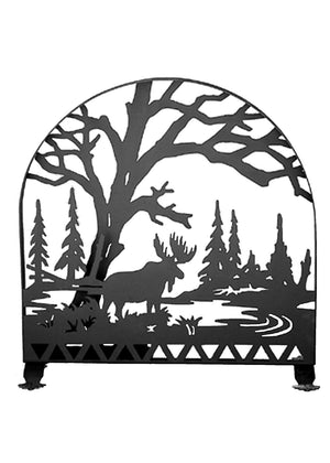 Meyda Tiffany - 23365 - Fireplace Screen - Moose Creek - Textured Black