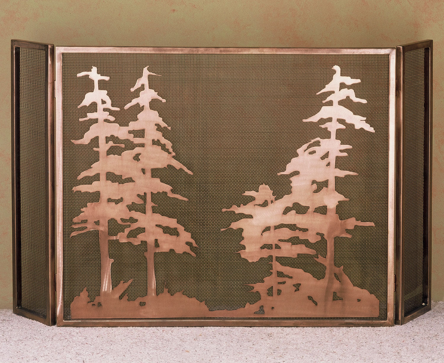 Meyda Tiffany - 32281 - Fireplace Screen - Tall Pines - Antique Copper