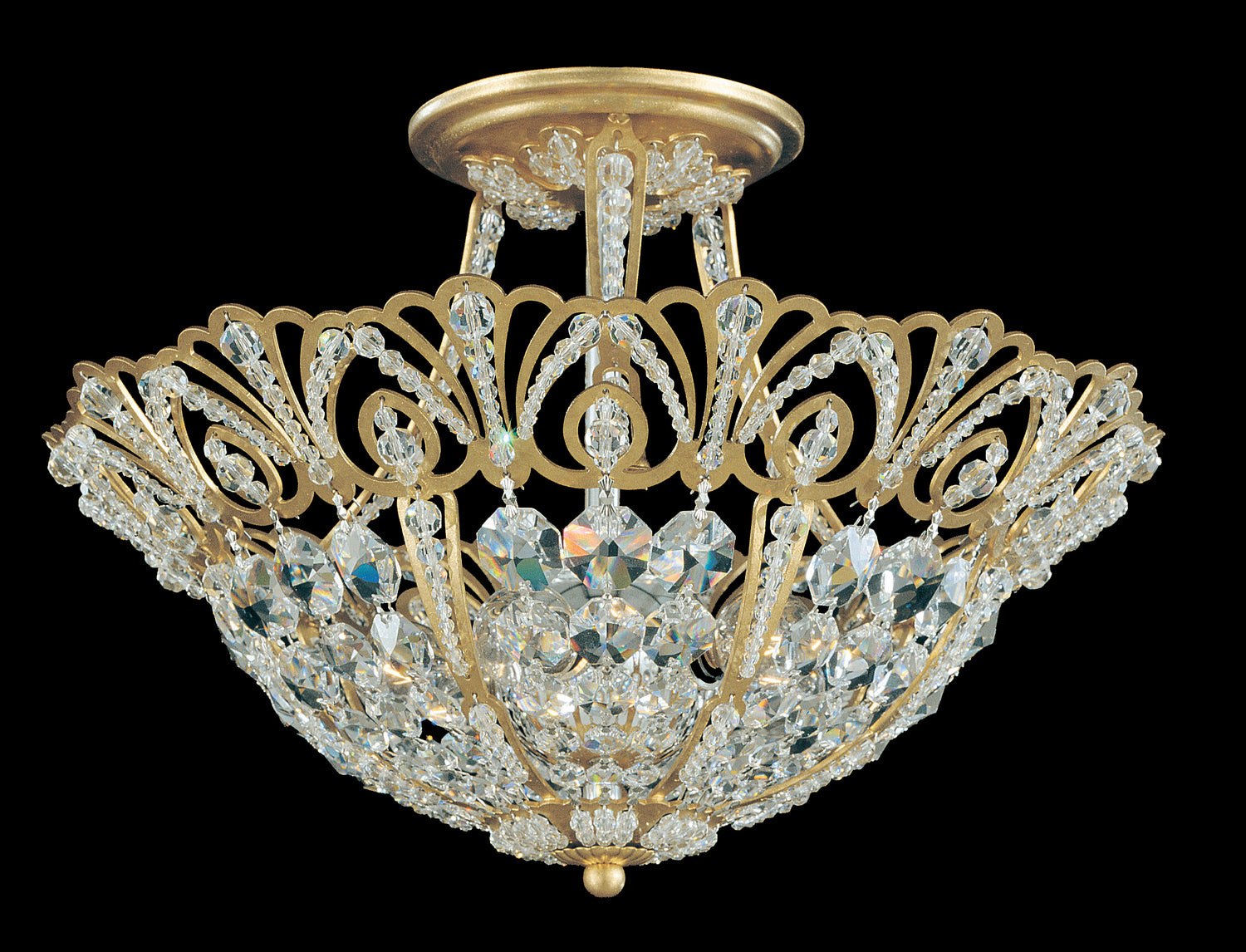 Schonbek - 9841-26R - Five Light Semi-Flush Mount - Rivendell - French Gold