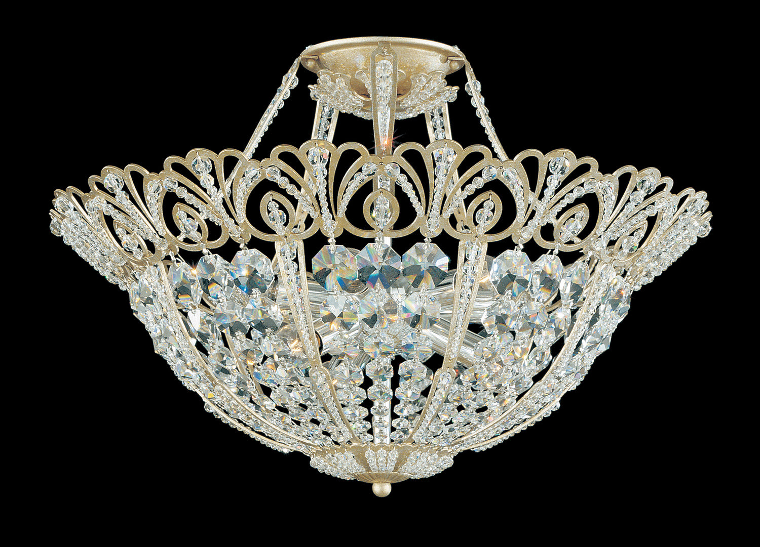 Schonbek - 9843-76R - Nine Light Semi-Flush Mount - Rivendell - Heirloom Bronze