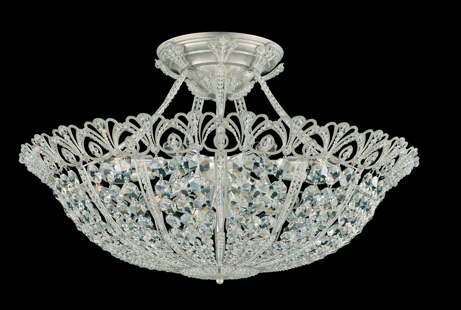 Schonbek - 9845-48R - 17 Light Semi-Flush Mount - Rivendell - Antique Silver