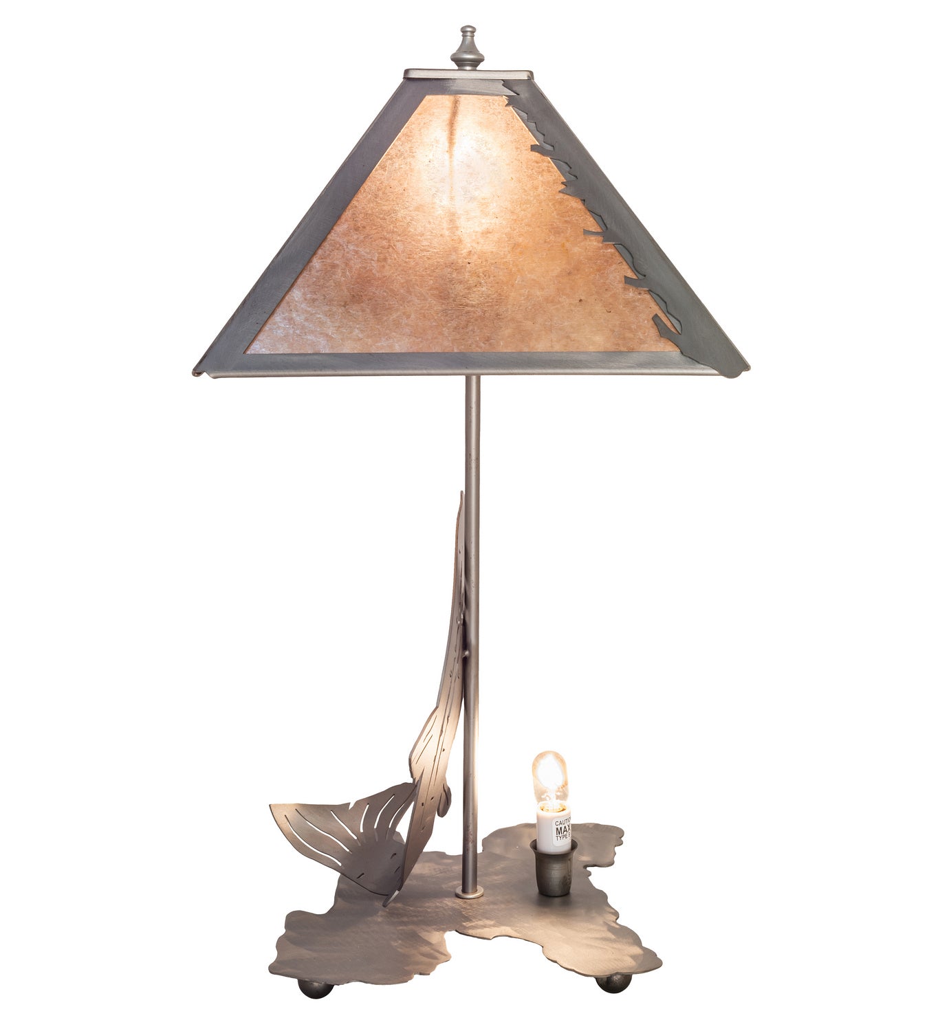 Meyda Tiffany - 24231 - One Light Table Lamp - Leaping Trout - Steel