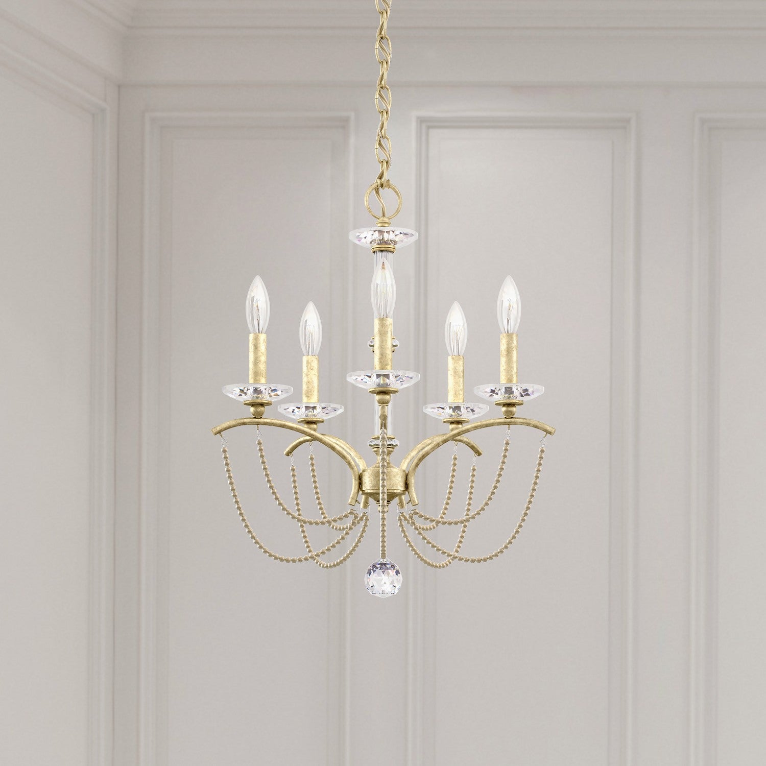 Schonbek - BC7105N-48PBZ - Five Light Chandelier - Priscilla - Antique Silver