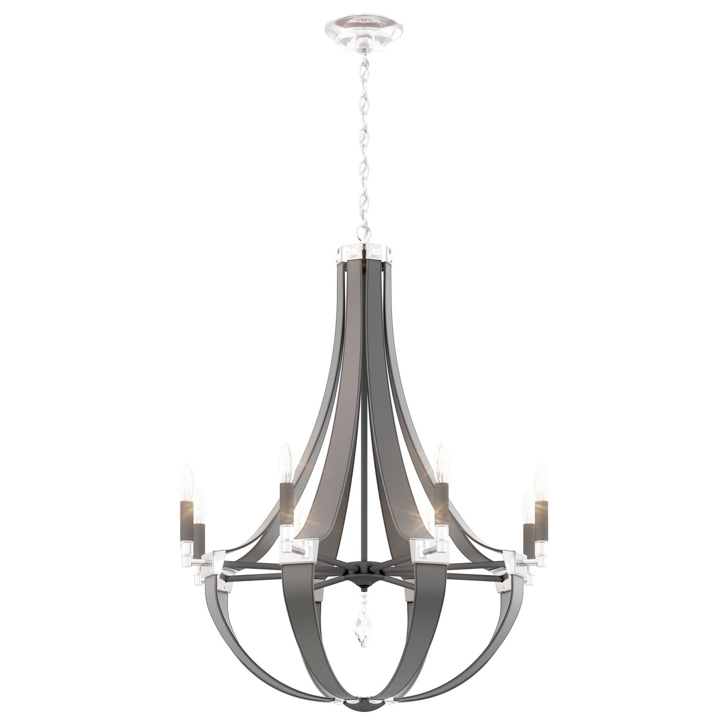 Schonbek - CY1008N-LB1R - Eight Light Chandelier - Crystal Empire - Black