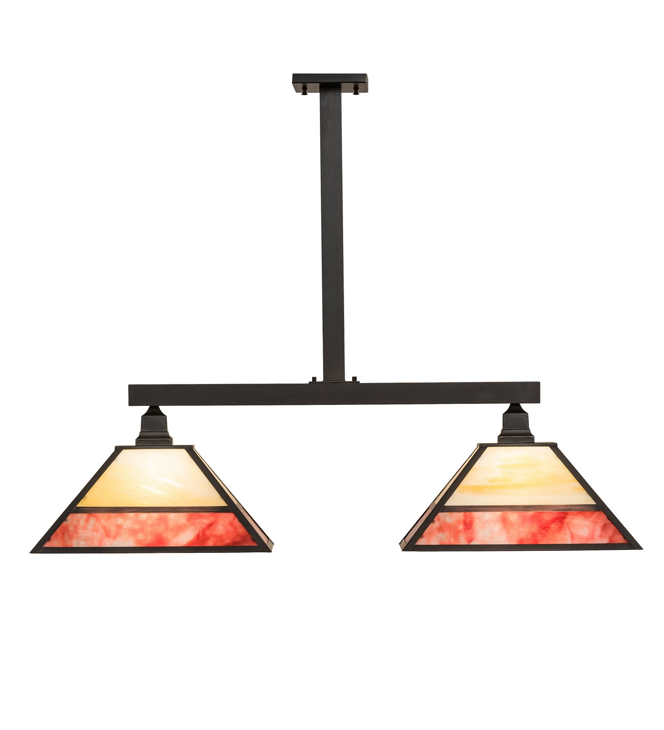 Meyda Tiffany - 28511 - Two Light Island Pendant - Stickley - Craftsman Brown