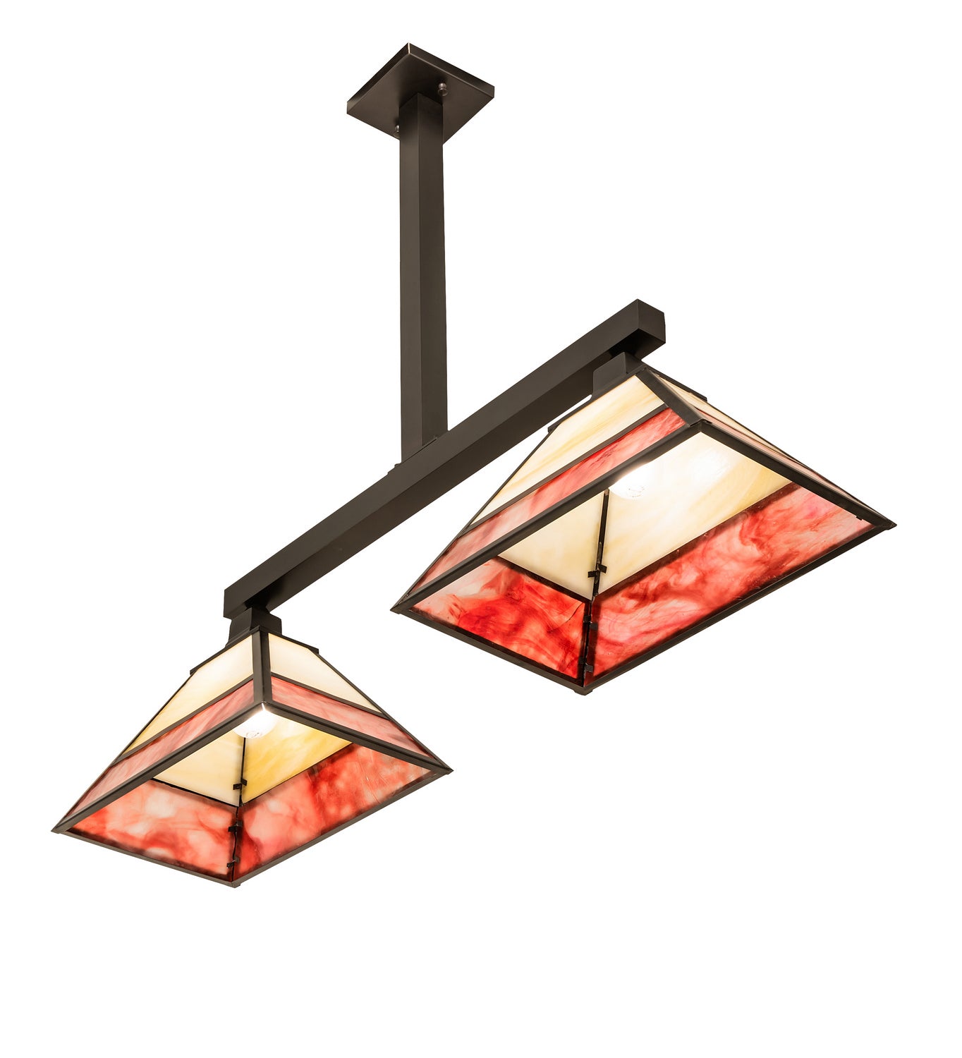 Meyda Tiffany - 28511 - Two Light Island Pendant - Stickley - Craftsman Brown