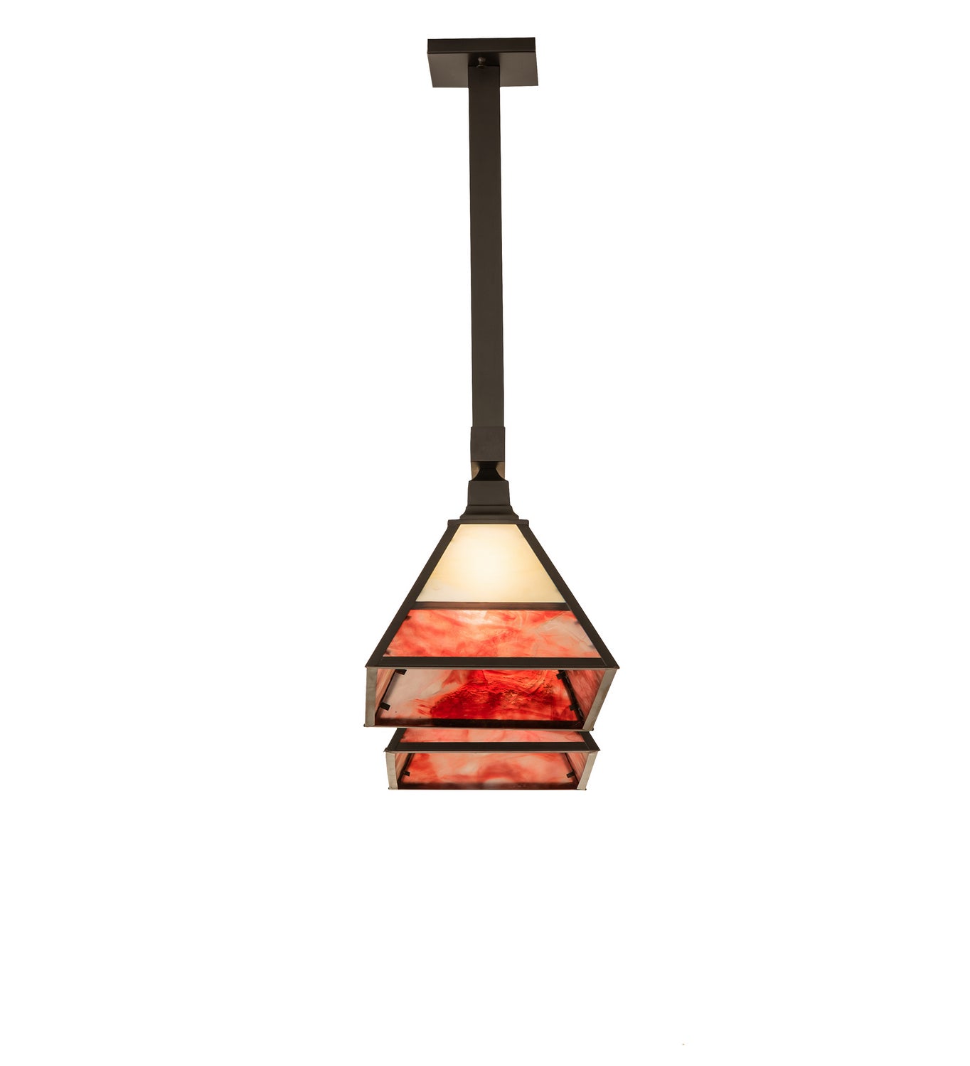 Meyda Tiffany - 28511 - Two Light Island Pendant - Stickley - Craftsman Brown