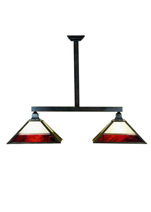 Meyda Tiffany - 28511 - Two Light Island Pendant - Stickley - Craftsman Brown