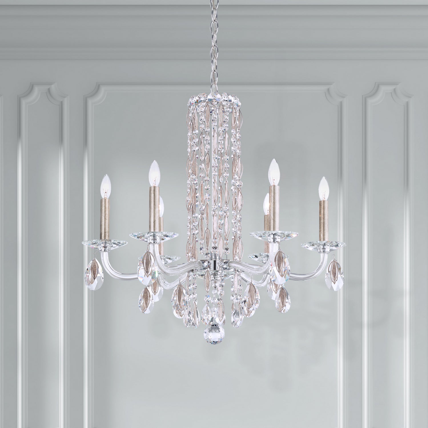 Schonbek - RS83061N-401R - Six Light Chandelier - Siena - Polished Stainless Steel