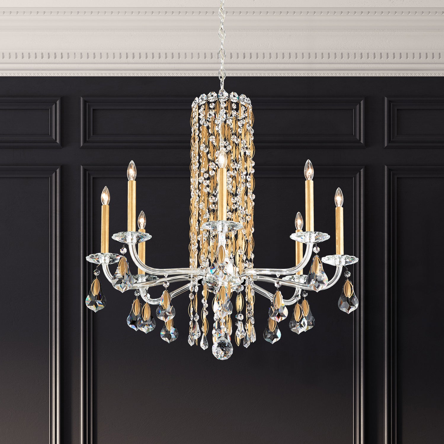 Schonbek - RS83081N-48H - Eight Light Chandelier - Siena - Antique Silver