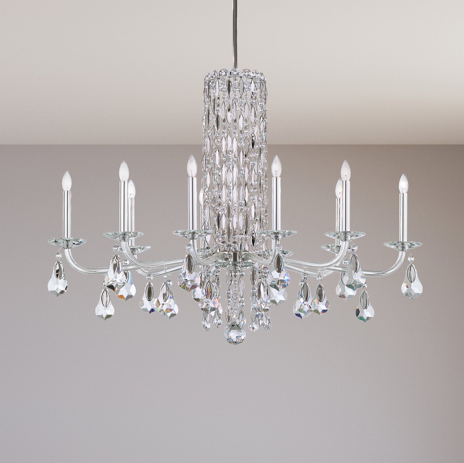 Schonbek - RS83101N-401R - Ten Light Chandelier - Siena - Polished Stainless Steel