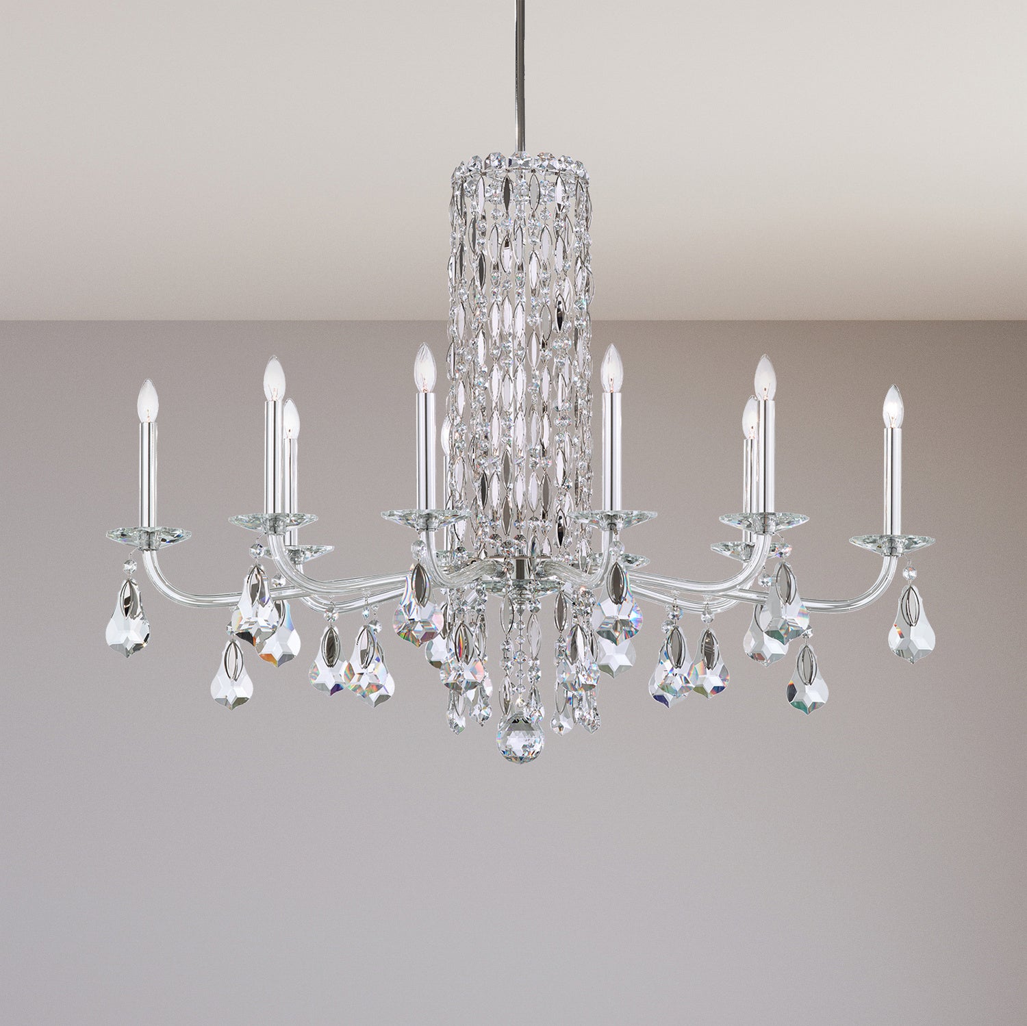 Schonbek - RS83101N-401R - Ten Light Chandelier - Siena - Polished Stainless Steel
