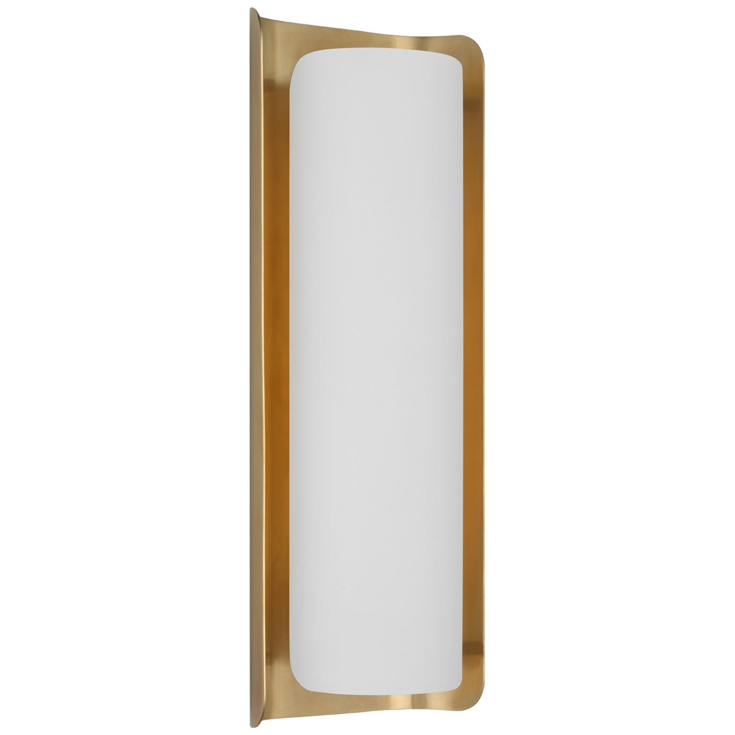 Visual Comfort Signature - WS 2074HAB/WHT - LED Wall Sconce - Penumbra - Hand-Rubbed Antique Brass and White