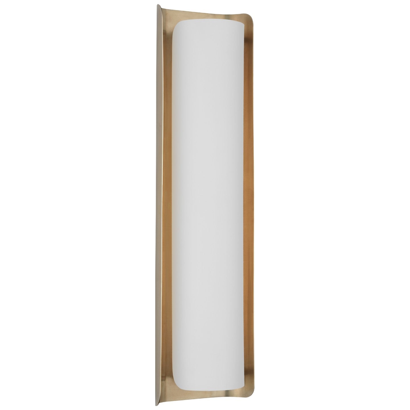 Visual Comfort Signature - WS 2076HAB/WHT - LED Wall Sconce - Penumbra - Hand-Rubbed Antique Brass and White