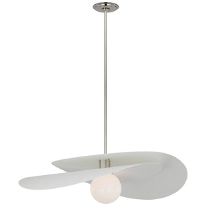 Visual Comfort Signature - WS 5050PN/WHT-WG - LED Pendant - Mahalo - Polished Nickel and Matte White