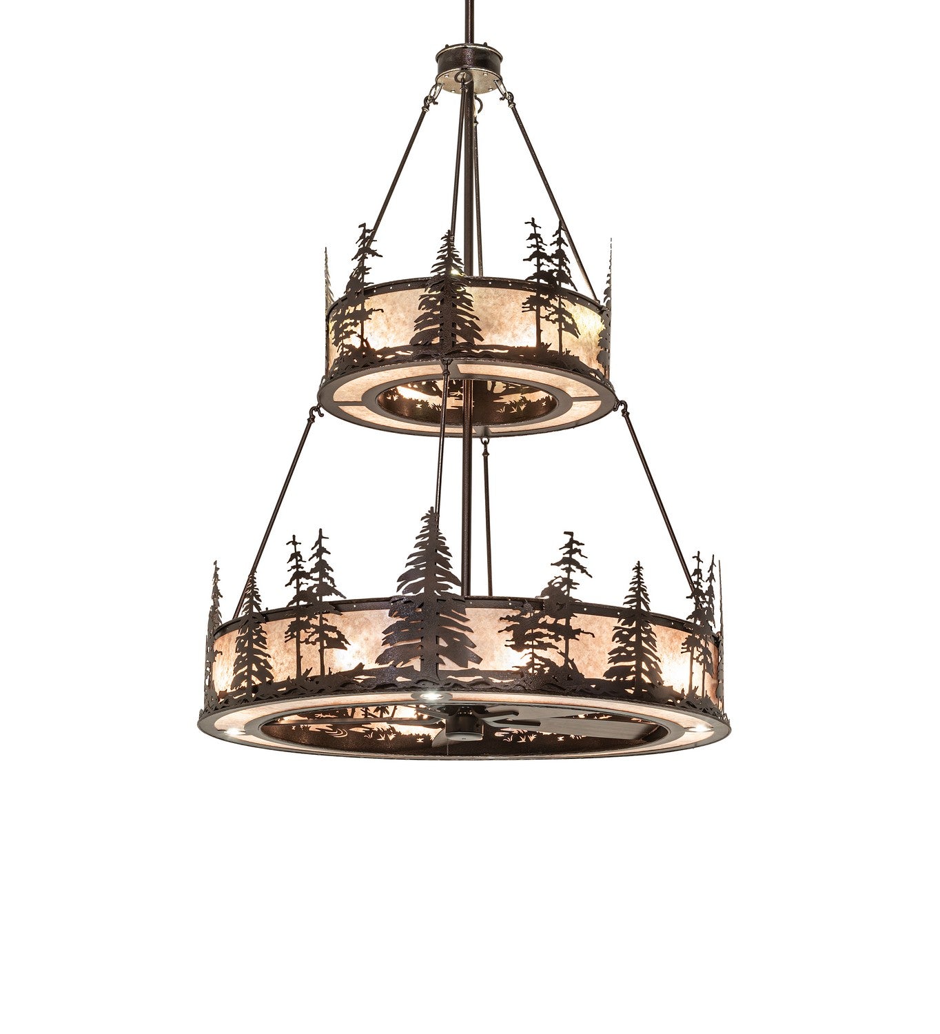 Meyda Tiffany - 266427 - 16 Light Chandel-Air - Tall Pines - Copper Vein