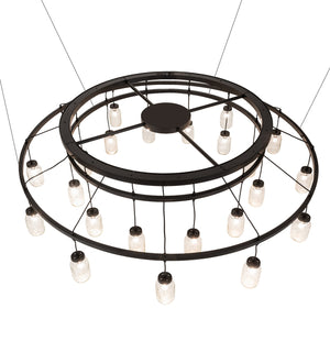 Meyda Tiffany - 266583 - 24 Light Chandelier - Mason Jar - Textured Black