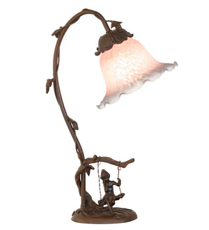 Meyda Tiffany - 269723 - One Light Mini Lamp - Fluted Bell - Bronze,Antique Brass