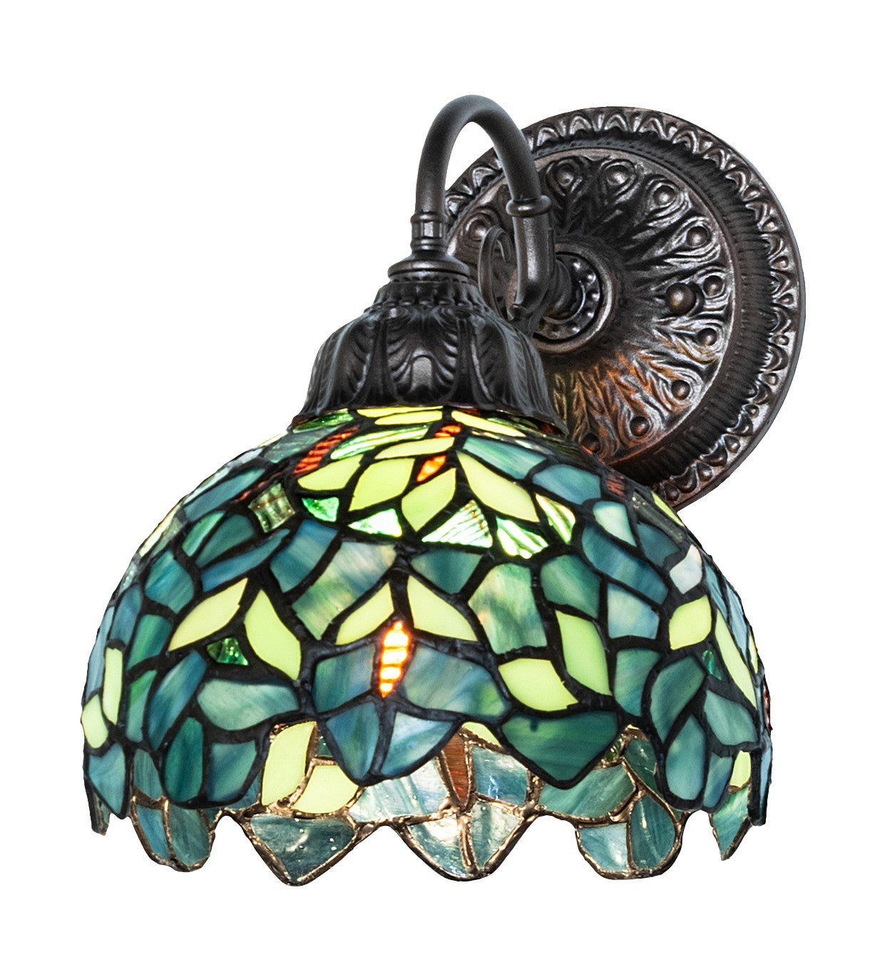 Meyda Tiffany - 270800 - One Light Wall Sconce - Nightfall Wisteria