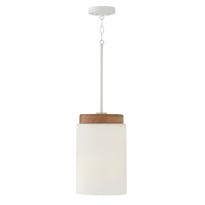 Capital Lighting - 350911LT - One Light Pendant - Liam - Light Wood and White