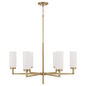 Capital Lighting - 451761AD - Six Light Chandelier - Alyssa - Aged Brass
