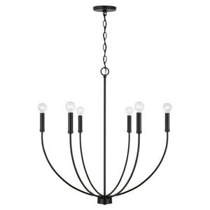 Capital Lighting - 452161MB - Six Light Chandelier - Ansley - Matte Black