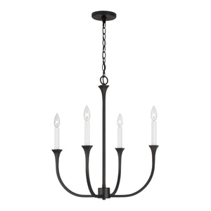Capital Lighting - 452341BI - Four Light Chandelier - Decklan - Black Iron