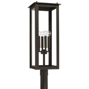 Capital Lighting - 934643OZ - Four Light Outdoor Post Lantern - Hunt - Oiled Bronze