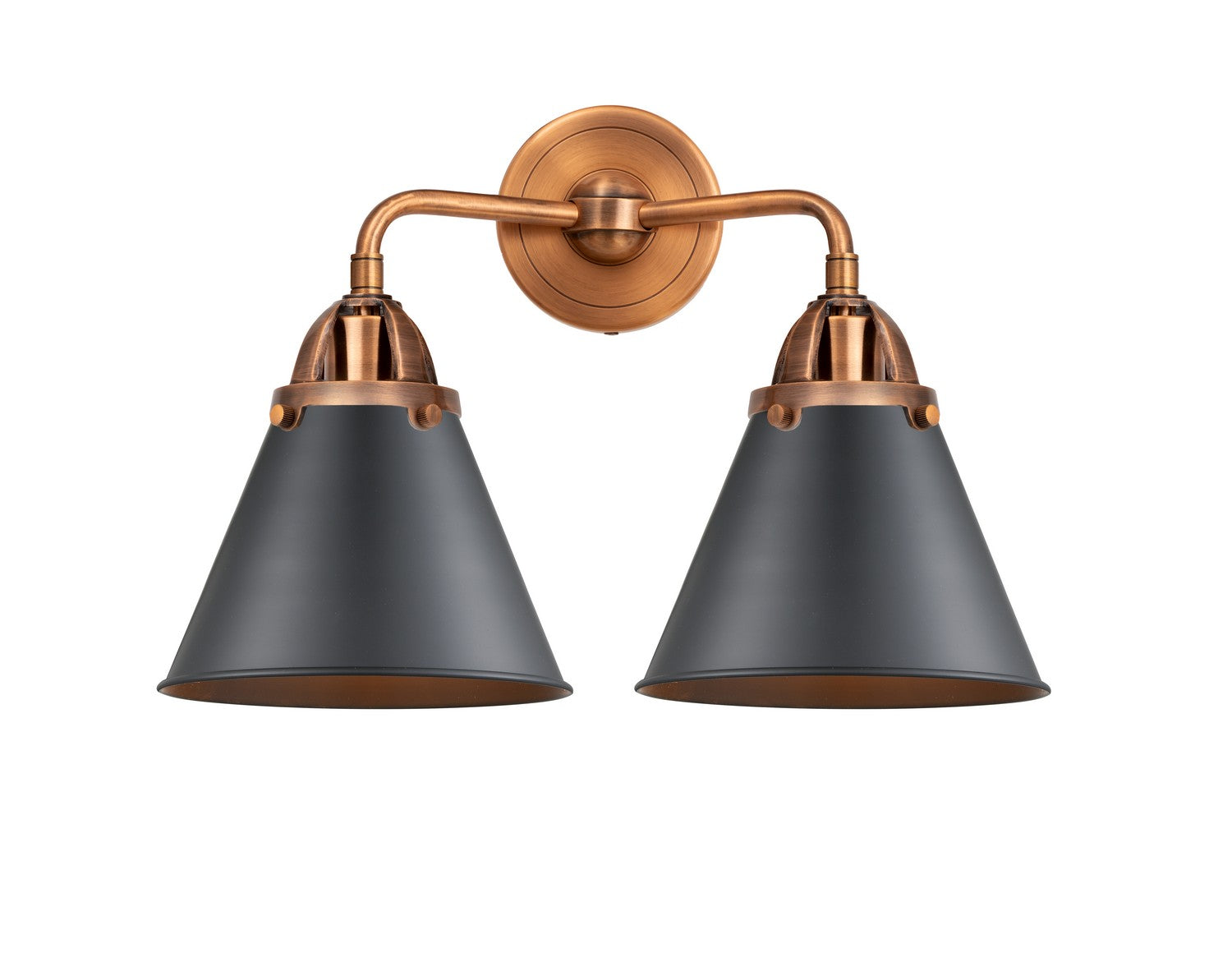 Innovations - 288-2W-AC-M13-BK - Two Light Bath Vanity - Nouveau 2 - Antique Copper