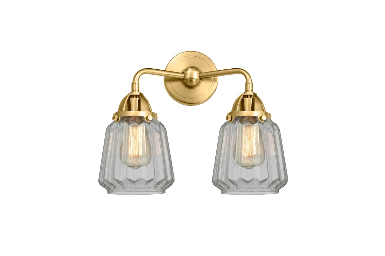 Innovations - 288-2W-SG-G142 - Two Light Bath Vanity - Nouveau 2 - Satin Gold